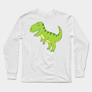 Happy Cute Dinosaur T-rex Long Sleeve T-Shirt